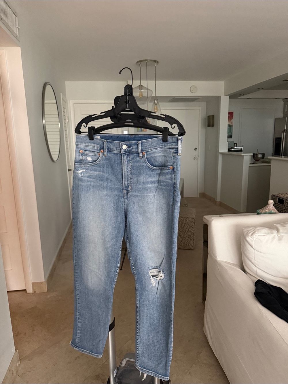GAP Light Blue Distressed Boyfriend Jeans